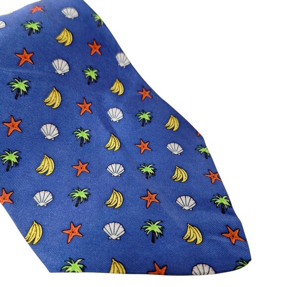 Old Navy Silk Necktie Banana Palm Tree Tropical - Picture 3 of 8